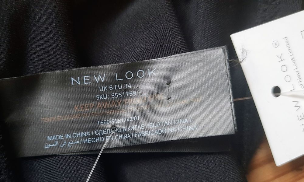 Jednoczęściowy strój kąpielowy czarny kostium New Look rozmiar xs 34