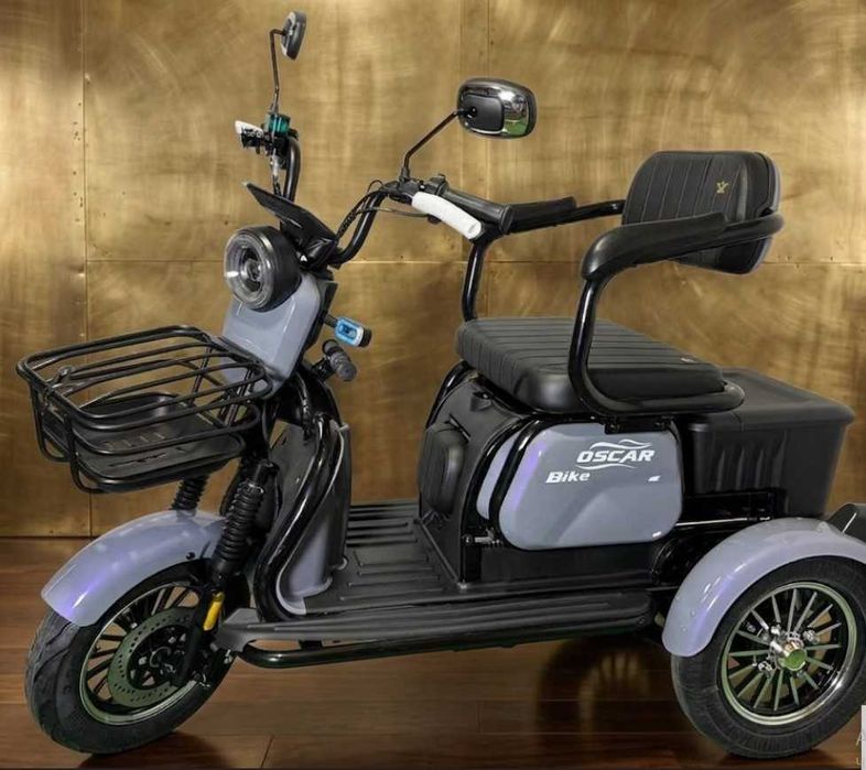 Електротрицикл Oscar Trio2 1200W Тяговий триколісний скутер 300кг новий 2026