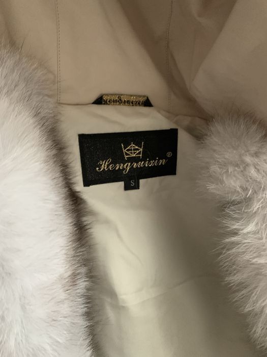 Parka puchowa z lisem naturalnym