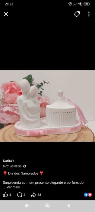 Conjunto de gesso perfumado
