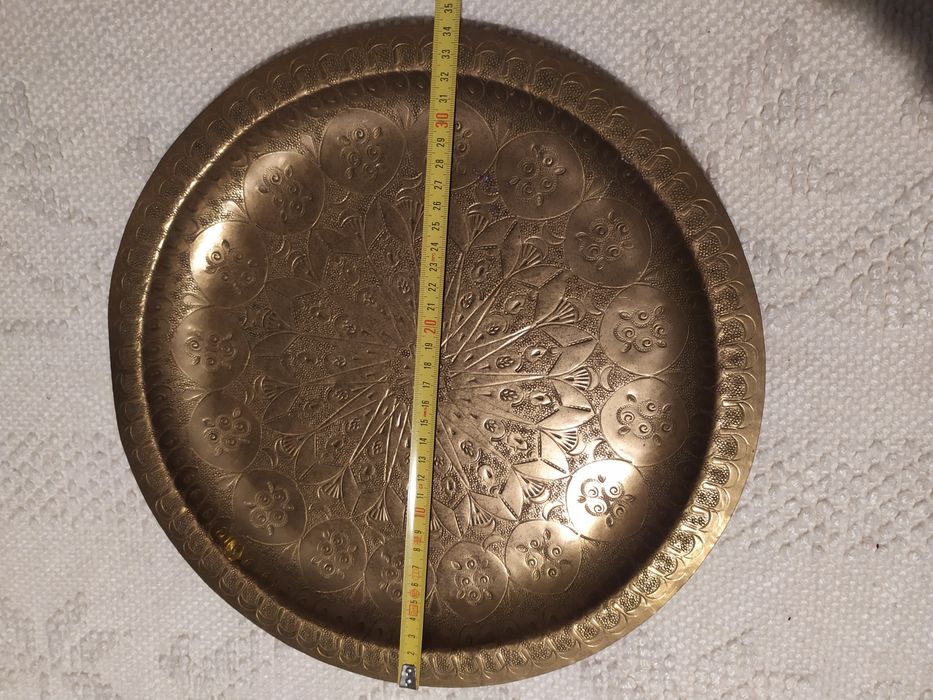 Prato decorativo em latão marrocos