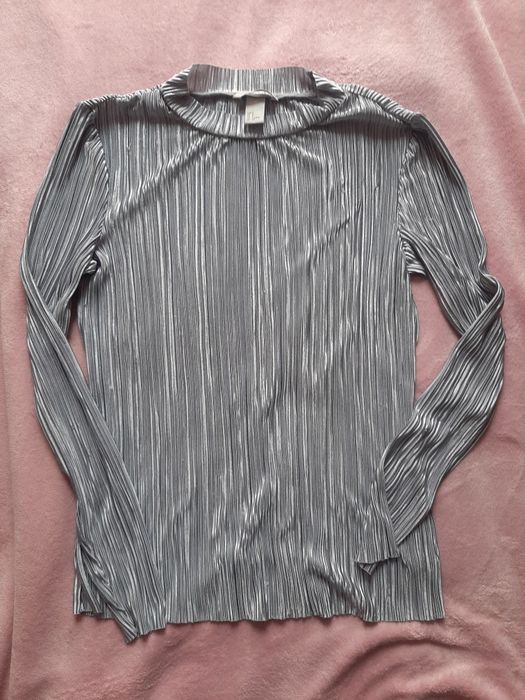Półgolf srebrny_szary. H&M. Rozmiar S.