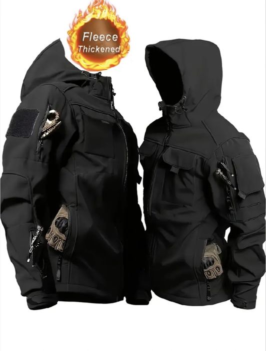 Casaco Softshell Preto Airsoft