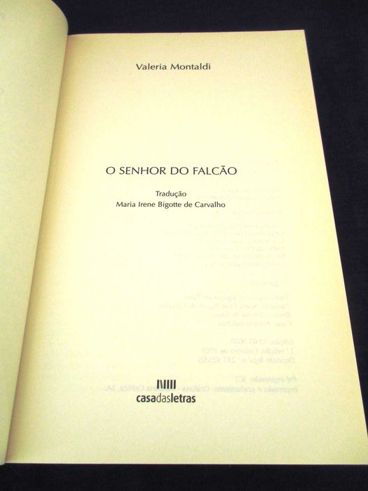 Livro O Senhor do Falcão Valeria Montaldi