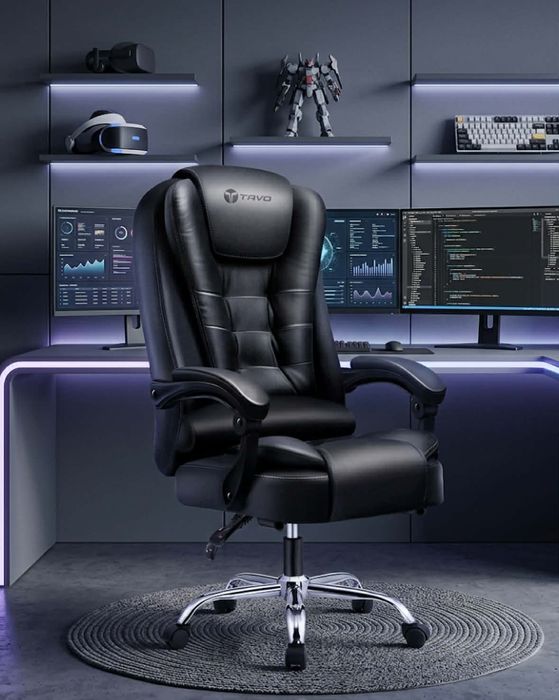 Fotel Gamingowy Krzesło Biurowe Nowy  Fotel Ergonomiczny Tilt Ekoskóra