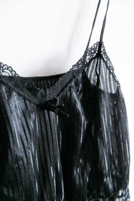 Body czarne piżama zmysłowa nocna vintage