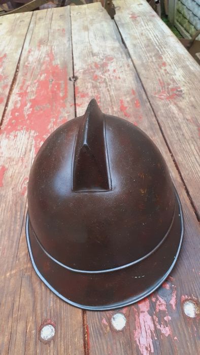 Hełm strażacki przedwojenny z mosiądzu bardzo ładny stan do nagrań fil