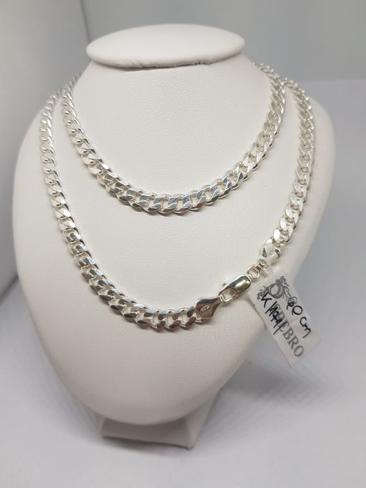 Srebrny łańcuszek splot pancerka srebro 925 długość 60cm