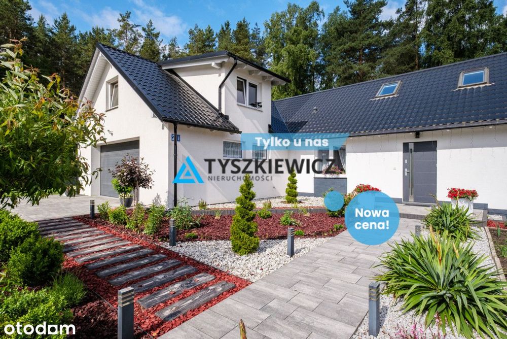 Dom przy lesie, garaż na 2 auta, piękny ogród