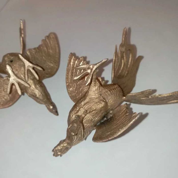 Figurki Mosiężne koguty walczące wysokość 15cm