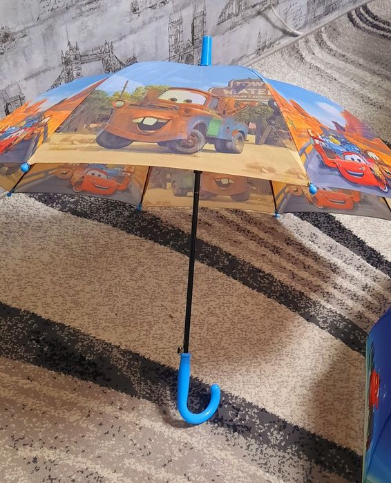 Детский зонтик трость молния маквин, тачки