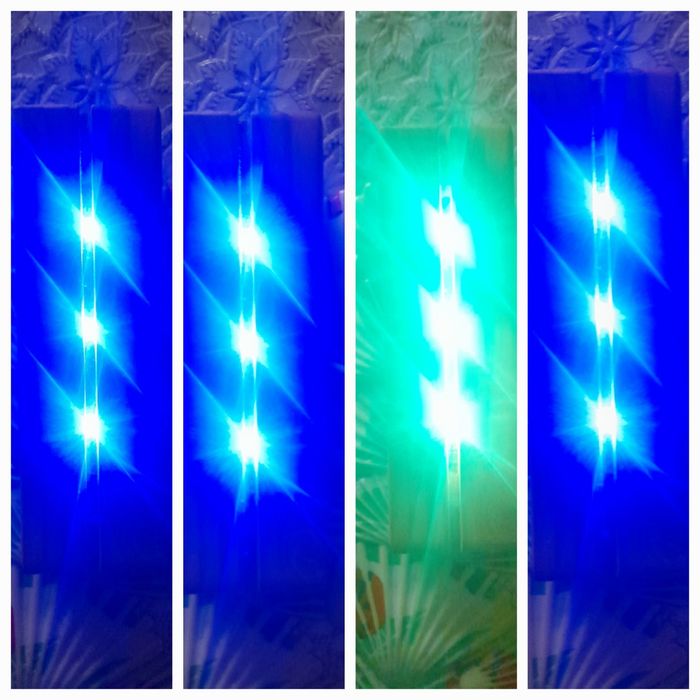 Світлодіодний різнокольоровий світильник з USB - шнуром.