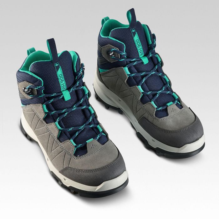 Botas de caminhada impermeáveis 28 ao 39 criança, MH900 azul