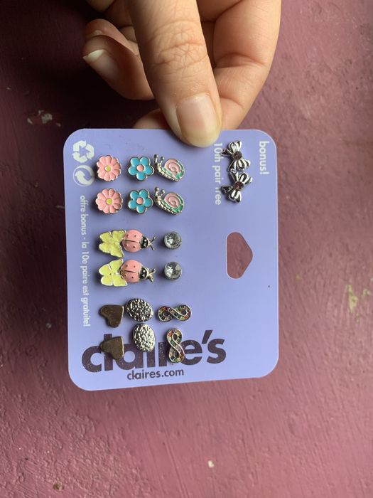 Zestaw kolczyków 10 szt Claire’s