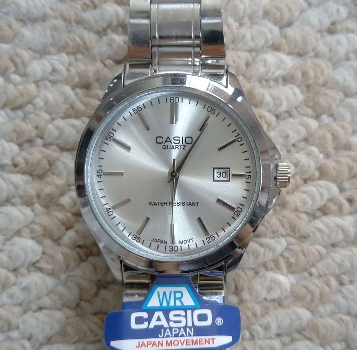 CASIO relógio de quartzo aço novo