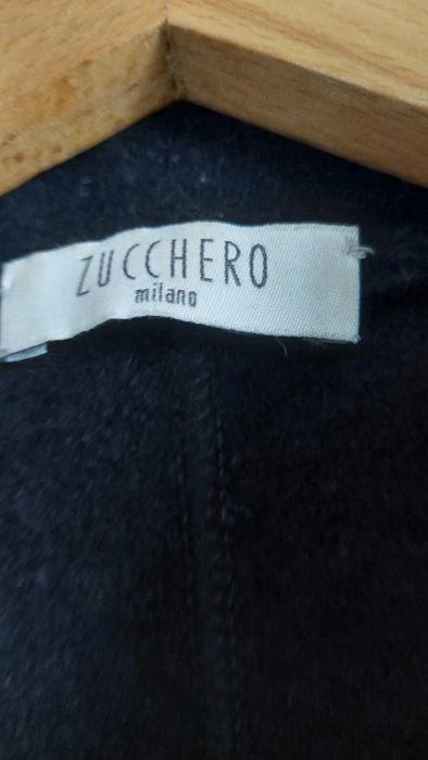 Żakiet wełna, czarny Zucchero, narzutka