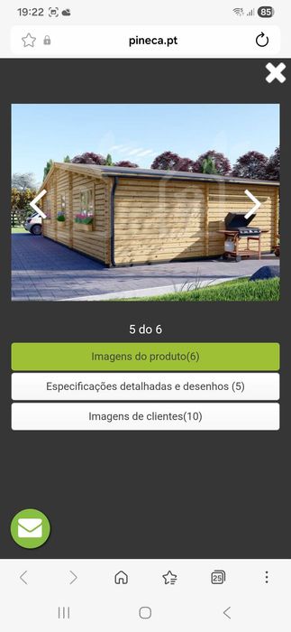 Casa de madeira T2 com 60m2