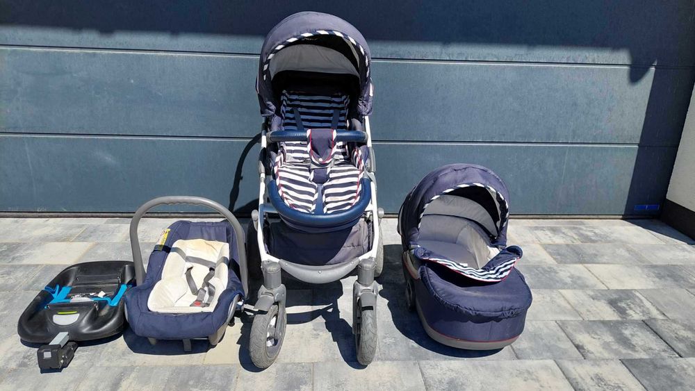 Wózek spacerowy tako marine 3w1 + baza ISOFIX