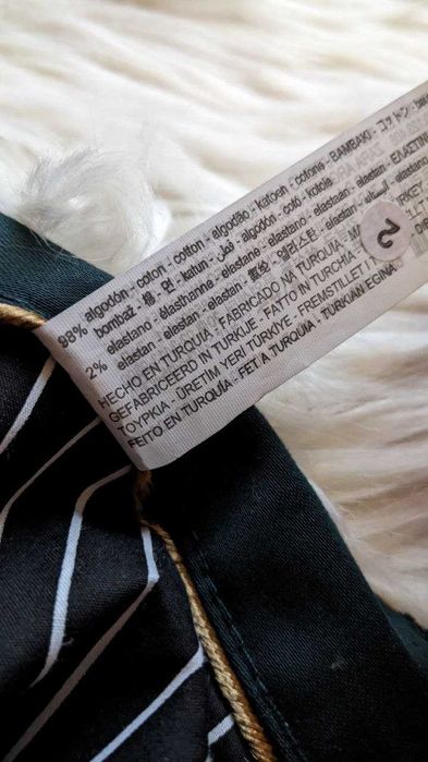 Темно-зелені Skinny брюки Zara, EU40