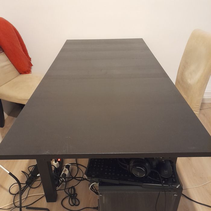 Mesa preto castanho ikea