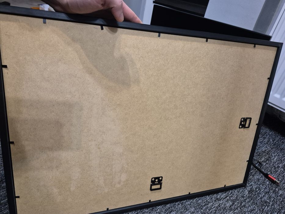 Plakat wędrowiec nad morzem mgły w ramie