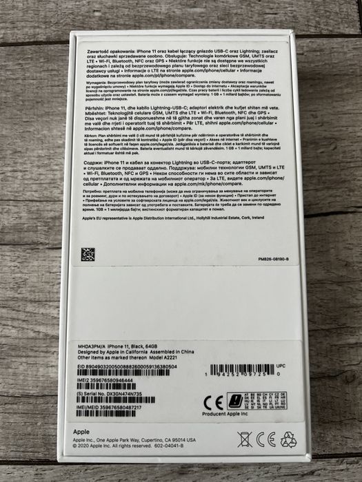 Apple iPhone 11  pojemnosc 64Gb