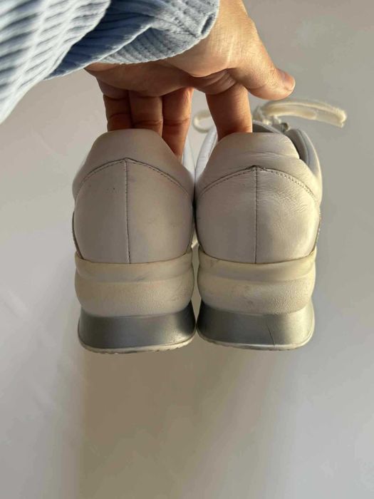 Buty sportowe białe skórzane skóra naturalna na platformie 37 Lasocki
