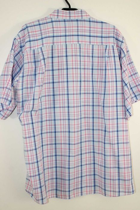 BHS koszula męska kratka krótki rękaw 3XL kołnierzyk 45 cm aa3