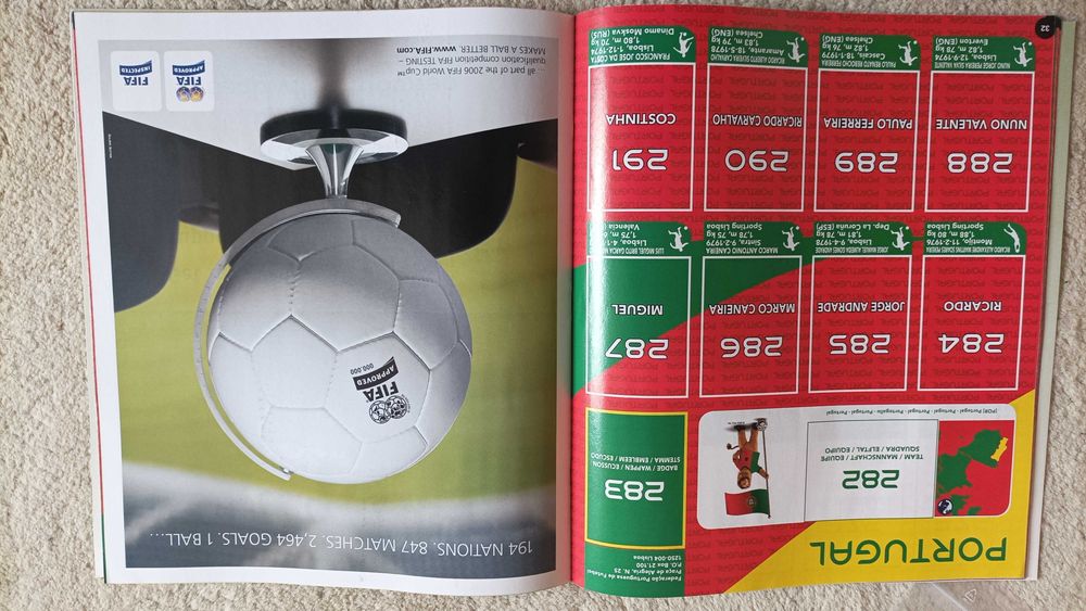 Caderneta + Cromos S/colar Panini Mundial 2006 EXCLUI RONALDO E MESSI