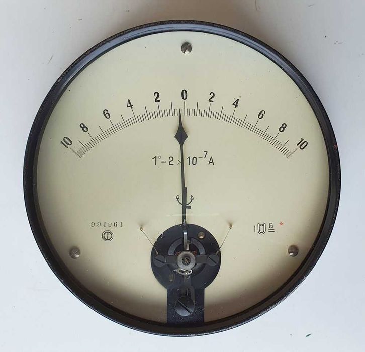 Galwanometr / Mikroamperomierz z lat 50 VINTAGE zabytek techniki