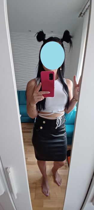 Crop top biały Pakuten L/XL