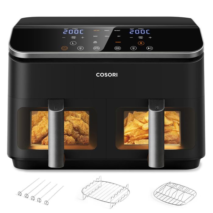 Frytkownica beztłuszczowa Air fryer Cosori Dual Basket 1750W 8,5L - DEFEKT