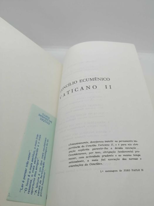 Livro Concílio Ecuménico Vaticano II 2, como novo , Raro 1987 J.Paulo