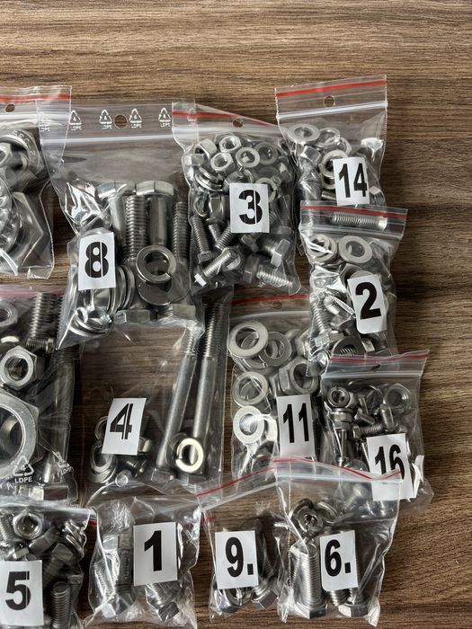 NOWY komplet śrub śruby NIERDZEWNE JUNAK M10