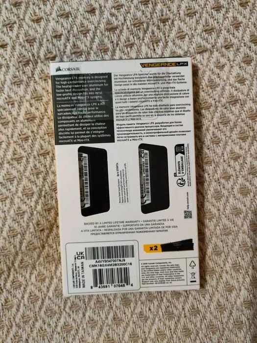 Corsair Vengeance Lpx Pamięć Ram, Czarny, 2 x 8 GB