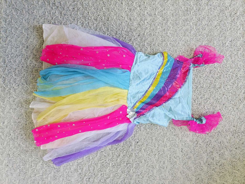 карнавальное платье единорог пони радуга радужное 5-6 лет