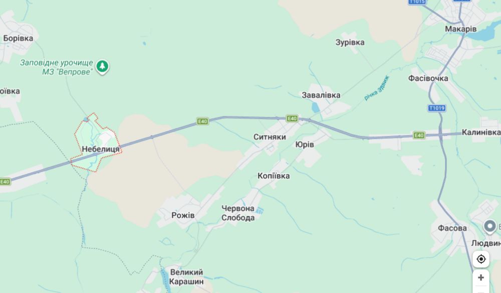 Земельна ділянка по фасадній частині автомагістралі  Київ – Чоп