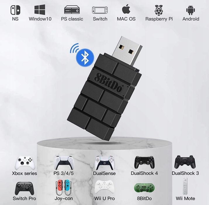 8BitDo 2 Adapter Pad PC Xbox PlayStation Nintendo Nowy