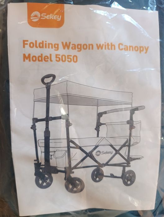 Wózek składany z dachem Sekey niebieski