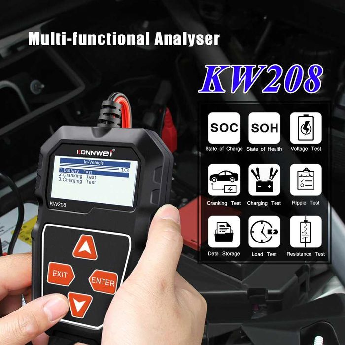 Тестер акумулятора Konnwei KW208/218 KW650 KW520/710/681/880 BK100/200