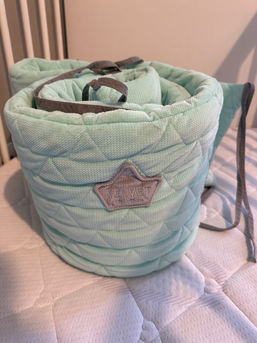 Ochraniacz La Millou velvet miętowy duży