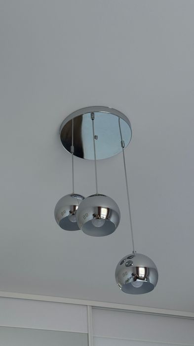 Lampa wisząca kule chrom nowoczesna sufitowa