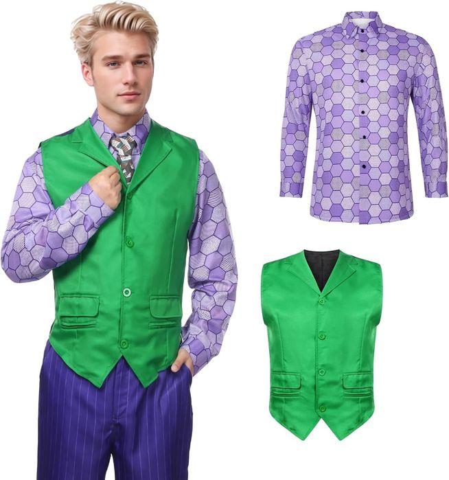 Kostium Filmowego Złoczyńcy Joker Dla Dorosłych Rozmiar M/L