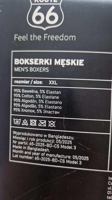 Bokserki 2 szt Route 66 XXL