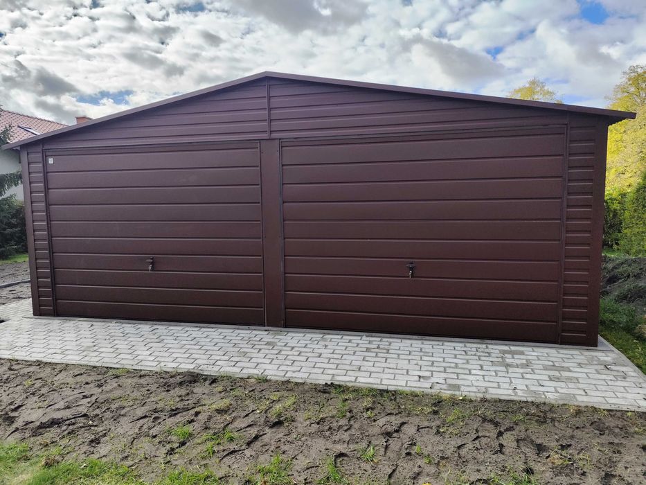 Garaż Blaszany Dwustanowiskowy  Paleta RAL