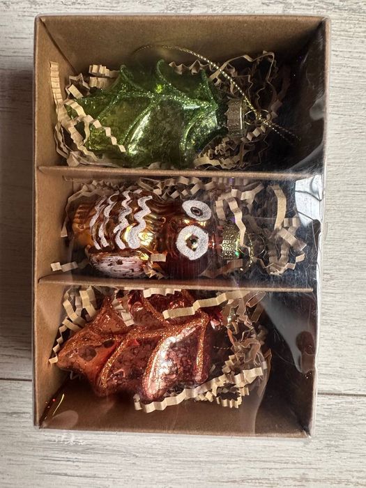 Подарунковий набір скляні ялинкові прикраси іграшки