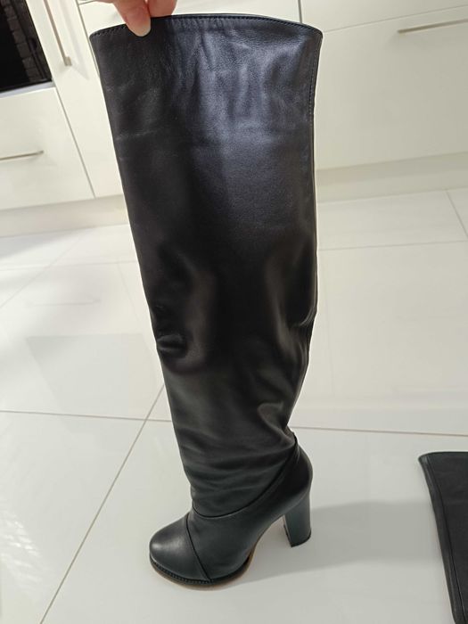 Ботфорти чоботи шкіряні