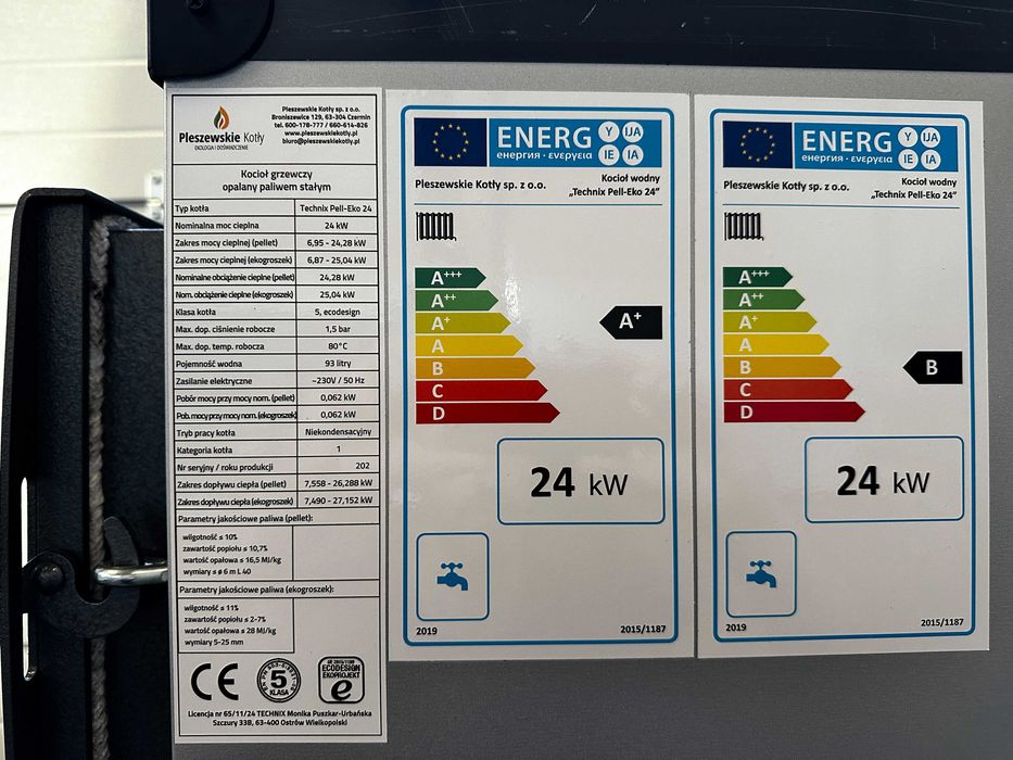 Kocioł z Podajnikiem na Pellet i Ekogroszek 24kW 5 klasa Ecodesign, hybryda, DUO, dwupaliwowy, dwufunkcyjny, dostawa GRATIS, dotacja, montaż