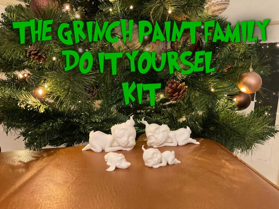 Grinch Familia para Pintar Kit DIY
