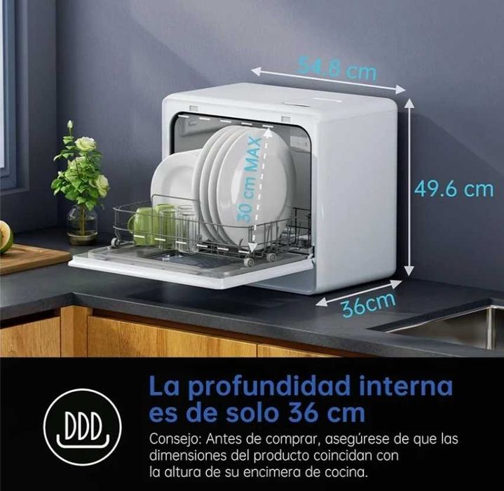 AIRMSEN Lava-loucas Portátil Pequeno com 7+2 Prgramas